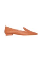 Clusia Goat Leather Loafers – Brown Flat - Image 6