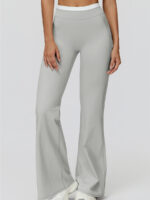 NakedFeel Contrast Ribbed Flare Pants - Image 23