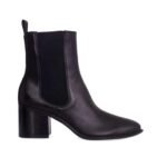 Canna Black Leather Chelsea Ankle Boots – 6.5cm Block Heel