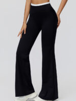 NakedFeel Contrast Ribbed Flare Pants - Image 15