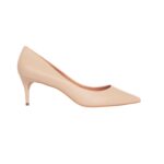 Tenate Beige Leather Pumps – 6cm Medium Block Heel