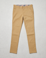 Beige Slim-Fit Stretch Chino – 100% Cotton - Image 3