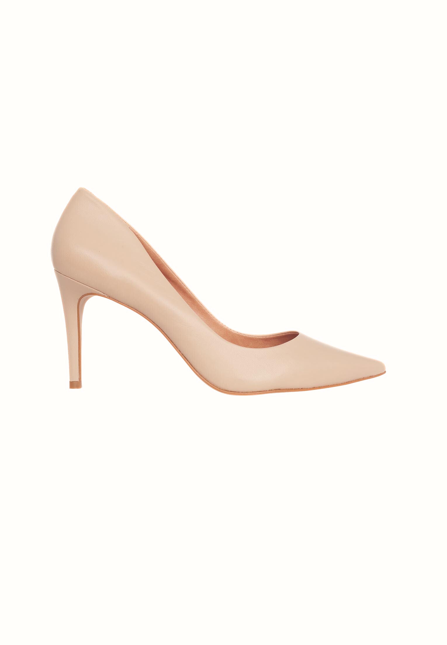 19KCA9MBI_-_Edited.jpg Beri Leather Stiletto Pumps – 8.7cm Beige - Image 1