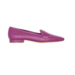 Cipó Purple Leather Square-Toe Loafers – Flat