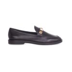Caetê Black Beige Leather Loafers