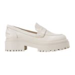 Carvalho Off-White Leather Loafers – Chunky 6cm Block Sole