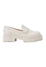 Carvalho Off-White Leather Loafers – Chunky 6cm Block Sole