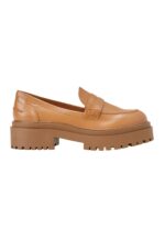 Carvalho Caramel Leather Loafers – Chunky 6cm Block Sole