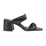 Xaxim Goat Black Leather Mules – 6.5cm Block Heel Slip-On