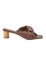 Carobá Chocolat Leather Mules – 4cm Cylindrical Block Heel Slip-On - Image 6