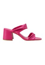 Xaxim Goat Pink Leather Mules – 6.5cm Block Heel Slip-On - Image 5