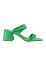 Xaxim Goat Green Leather Mules – 6.5cm Block Heel Slip-On - Image 6