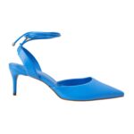 Jaborandi Blue Leather Slingback Heels – 6.5cm Pointed Toe