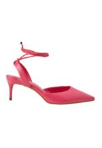 Jaborandi Pink Leather Slingback Heels – 6.5cm Pointed Toe - Image 5