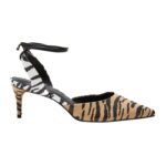 Jaborandi Animal Print Calf Leather Heels – 6.5cm Strappy Pointed