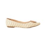 Corobá Raffia Leather Ballerinas - Natural