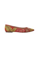 Pindaiva Red Suede Embroidered Ballerinas - Image 11