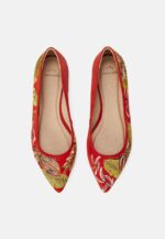 Pindaiva Red Suede Embroidered Ballerinas - Image 2