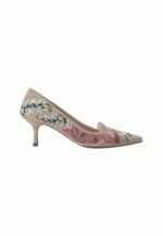 Ipê Suede Gray Leather Pumps – 6cm Embroidered Kitten Heel (Copy)
