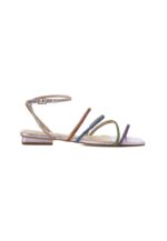 Arca Leather Sandals – Crystal Straps Flat Purple - Image 7