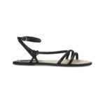 Angico Black Leather Strappy Flat (Copy)