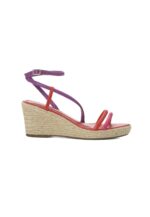 Romã Pink Leather Espadrille Wedges – Jute Platform - Image 7