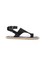 Paineira Black Leather Toe-Ring Flat - Image 8