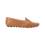 Angico Calf Brown Leather Penny Loafers – Flat
