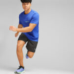 Men’s Short Sleeve T-Shirt Puma Run Favorite Logo Blue - Image 26