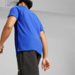 Men’s Short Sleeve T-Shirt Puma Run Favorite Logo Blue - Image 24