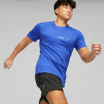 Men’s Short Sleeve T-Shirt Puma Run Favorite Logo Blue - Image 20