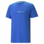 Men’s Short Sleeve T-Shirt Puma Run Favorite Logo Blue - Image 5