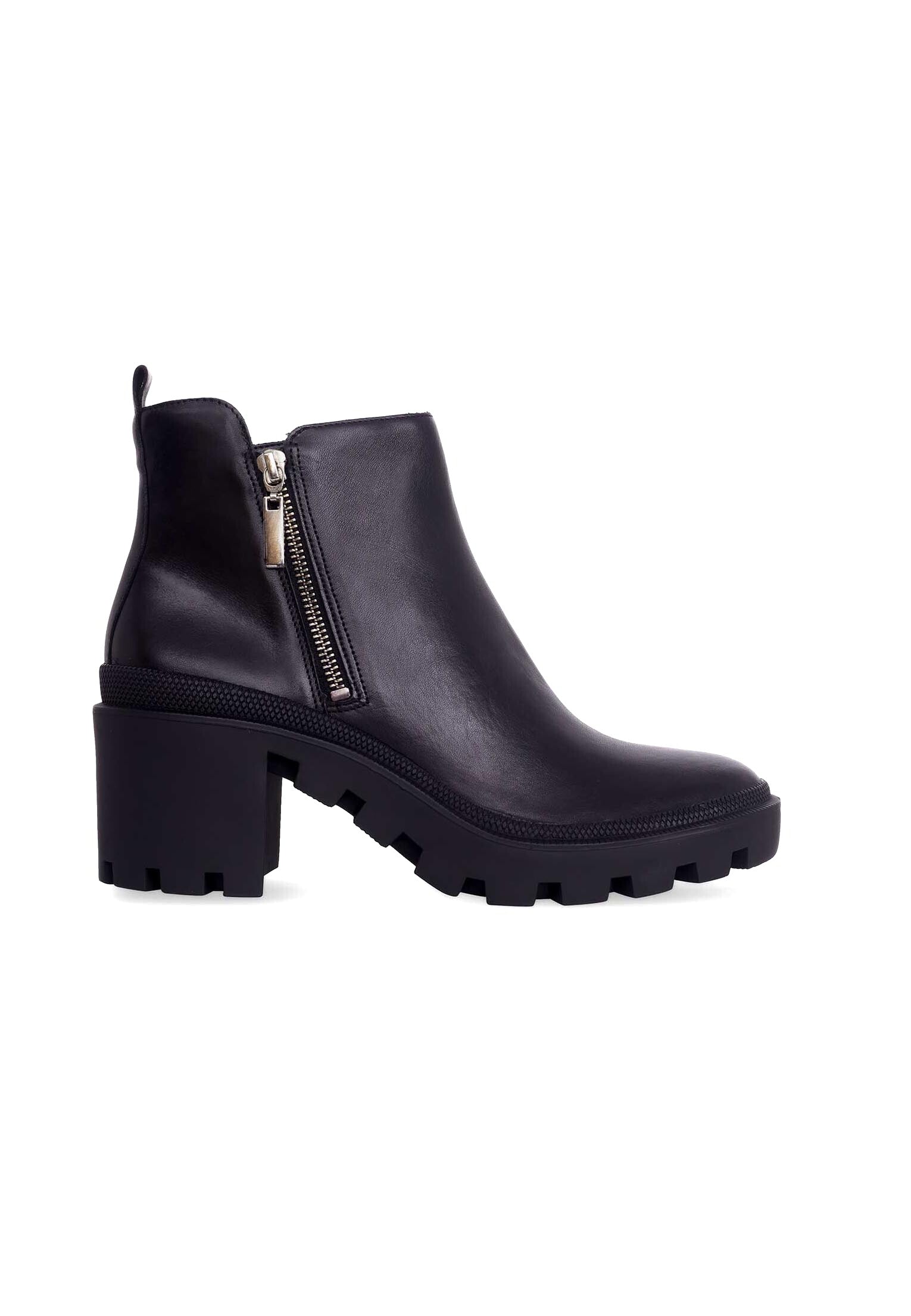 481IN1VBL_-_Edited.jpg Sophora Goat Leather Ankle Boots – 9cm Round-Toe Block Heel - Image 1