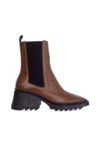 Arachis Brown Calf Leather Combat Boots – 7.8cm Heel - Image 5