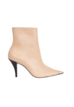 Inga Calf Beige Leather Ankle Boots – 8.7cm Pointed-Toe - Image 6