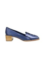 Cordía Blue Leather Loafers – 4cm Block Heel - Image 5