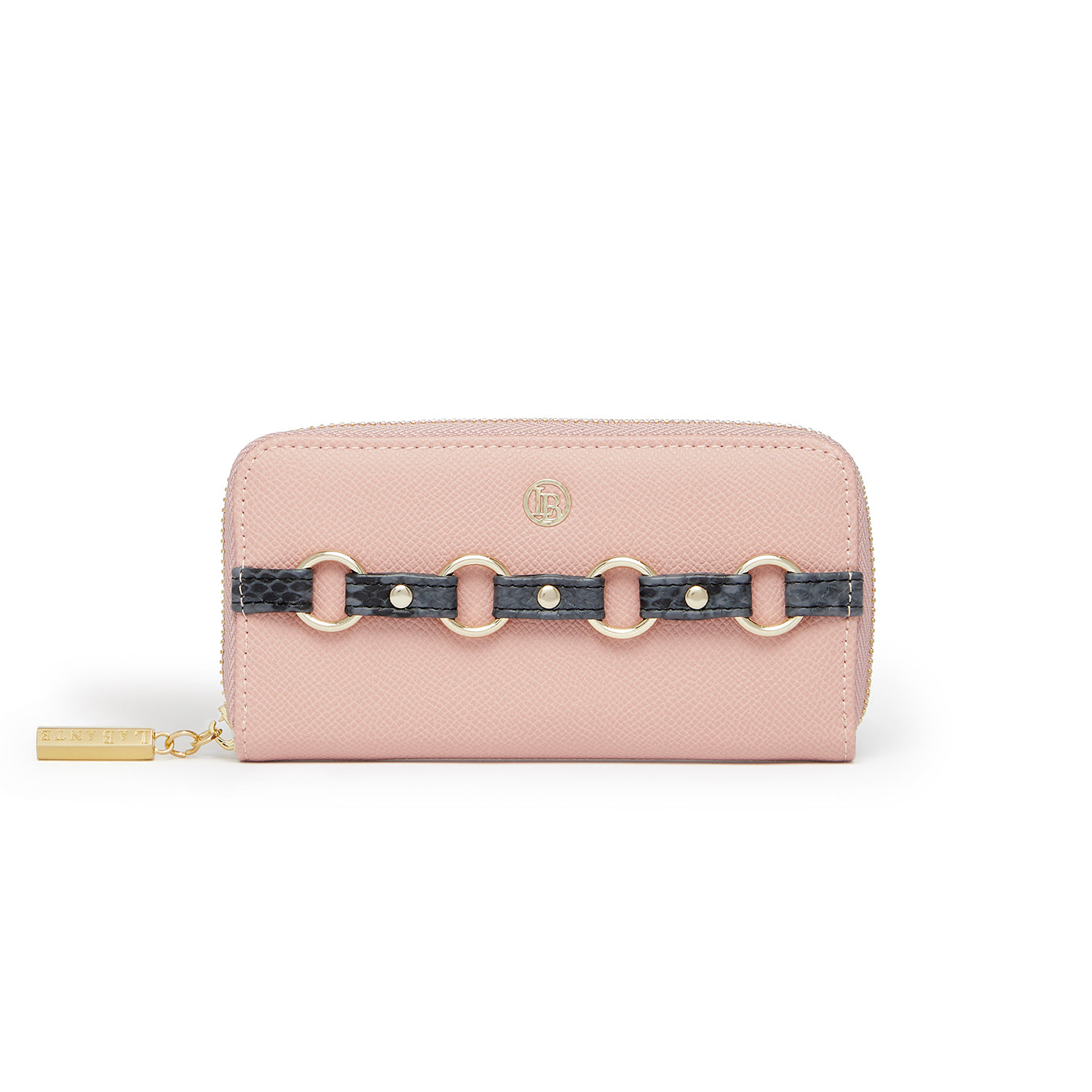 LaBante_London_Cruelty_Free_Sustainable_Ellen_Vegan_Chained_Pink_Sleek_Wallet.jpg Ellen Pink Vegan Zip Around Wallet - Image 1