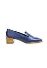 Louro Loafers in Blue Calf Leather – 4cm Block Heel - Image 5