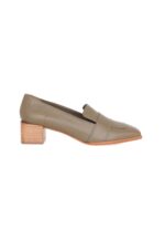 Louro Loafers in Green Calf Leather – 4cm Block Heel - Image 9