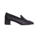 Louro Loafers in Black Calf Leather – 4cm Block Heel