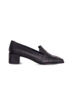 Louro Loafers in Black Calf Leather – 4cm Block Heel - Image 7