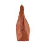 RB1017AM | Borsa Donna a spalla Morbida in Vera Pelle Made in Italy con manico singolo e tracolla removibile. Attacchi con moschettoni in metallo Oro Lucido - Colore Paprika - Dimensioni: cm 36 x 40 x 13 - Image 4
