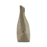 RB1017AQ | Borsa Donna a spalla Morbida in Vera Pelle Made in Italy con manico singolo e tracolla removibile. Attacchi con moschettoni in metallo Oro Lucido - Colore Taupe - Dimensioni: cm 36 x 40 x 13 - Image 4