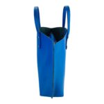 RB1024CH  | Borsa Donna a Mano in Vera Pelle Made in Italy con tracolla removibile. Sacca grande interna estraibile. Accessori Canna di Fucile Lucido - Colore Blu Royal - Dimensioni: cm 48x31x11 - Image 4