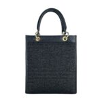 RB1026A  | Borsa Donna a mano verticale in Vera Pelle e Paglia Made in Italy. Tracolla removibile e regolabile in pelle. Accessori Oro Lucido - Colore Nero - Dimensioni: cm 24 x 29 x 9 - Image 5