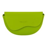 RB1027AD  | Borsa Donna a Bandoliera stondata in Vera Pelle Made in Italy. Tracolla removibile e regolabile in pelle. Accessori Nickel Lucido - Colore Lime - Dimensioni: cm 25 x 15 x 9 - Image 2
