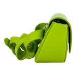 RB1027AD  | Borsa Donna a Bandoliera stondata in Vera Pelle Made in Italy. Tracolla removibile e regolabile in pelle. Accessori Nickel Lucido - Colore Lime - Dimensioni: cm 25 x 15 x 9 - Image 5