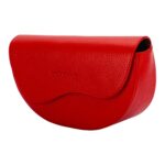 RB1027V | Borsa Donna a Bandoliera stondata in Vera Pelle Made in Italy. Tracolla removibile e regolabile in pelle. Accessori Nickel Lucido - Colore Rosso - Dimensioni: cm 25 x 15 x 9 - Image 3
