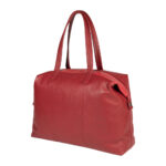 RB2004V | Shopping Bag Convertible to Trunk made of genuine full grain leather, dollar/light grain. Double handles. Red color. Dimensions: 43 x 36 x 14 cm. Packaging: Non-Woven Fabric Bag. - Image 2
