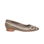 Begonia Green Leather Ballerinas